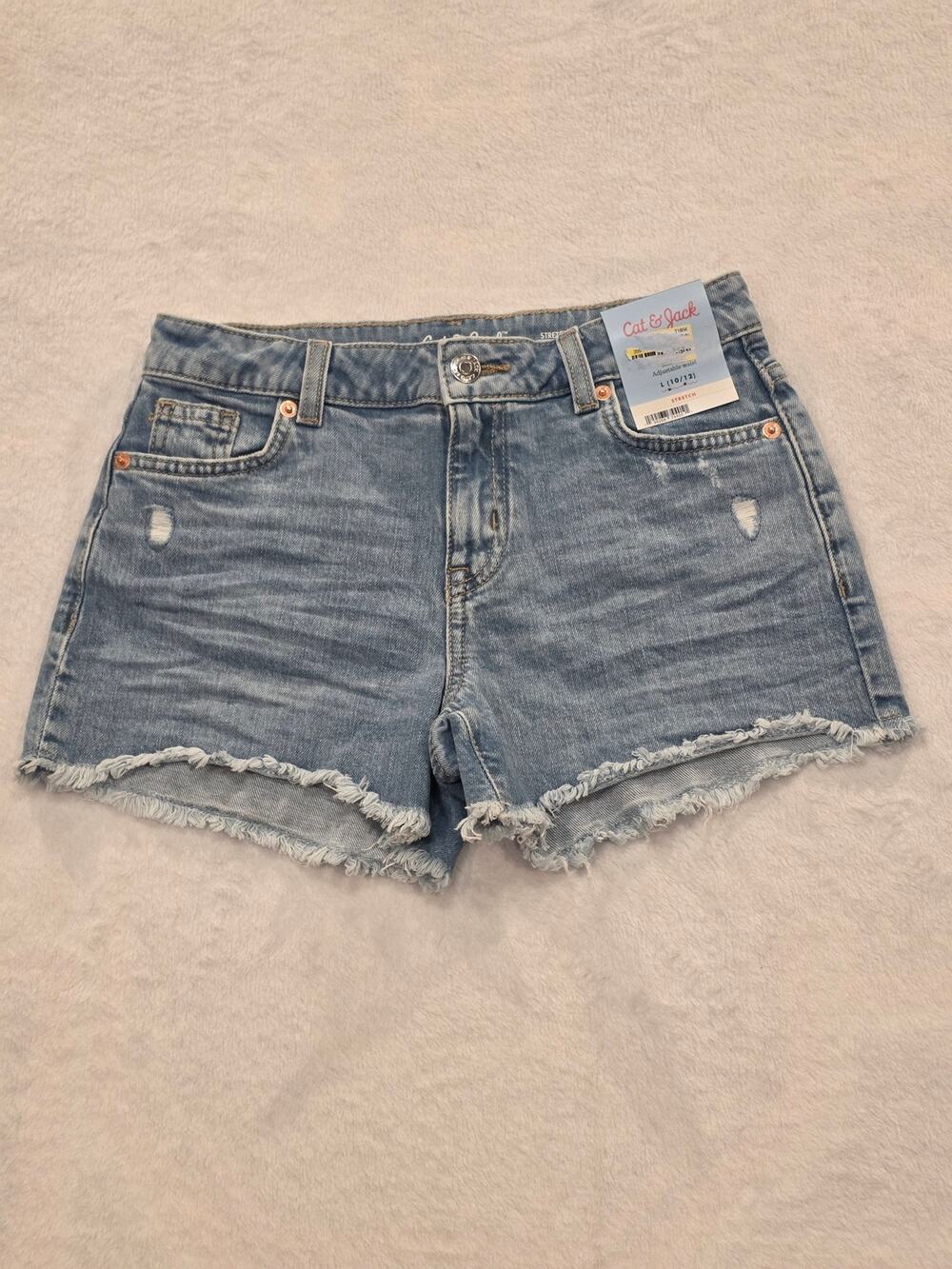 Cat & Jack Little Girls Shorts Large 10/12 NWT